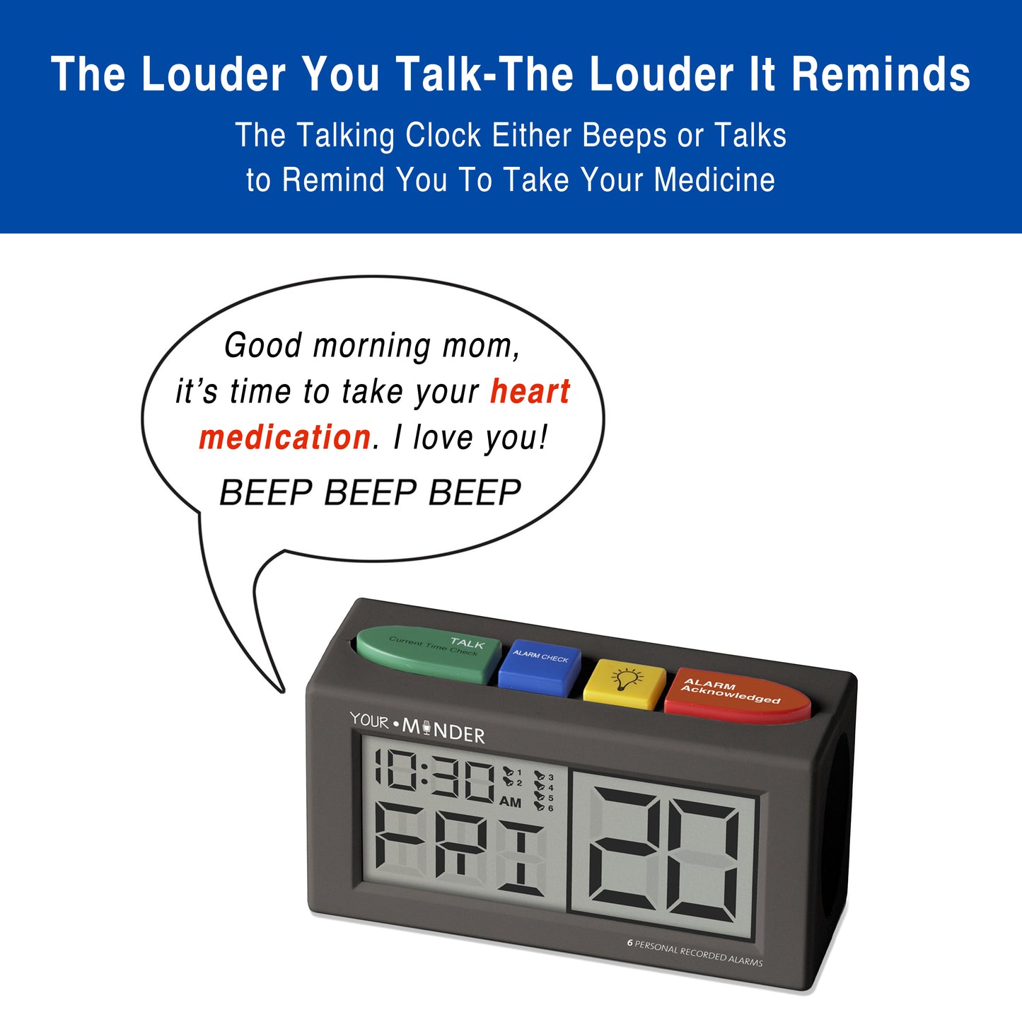 MedCenter Recording Alarm Clock