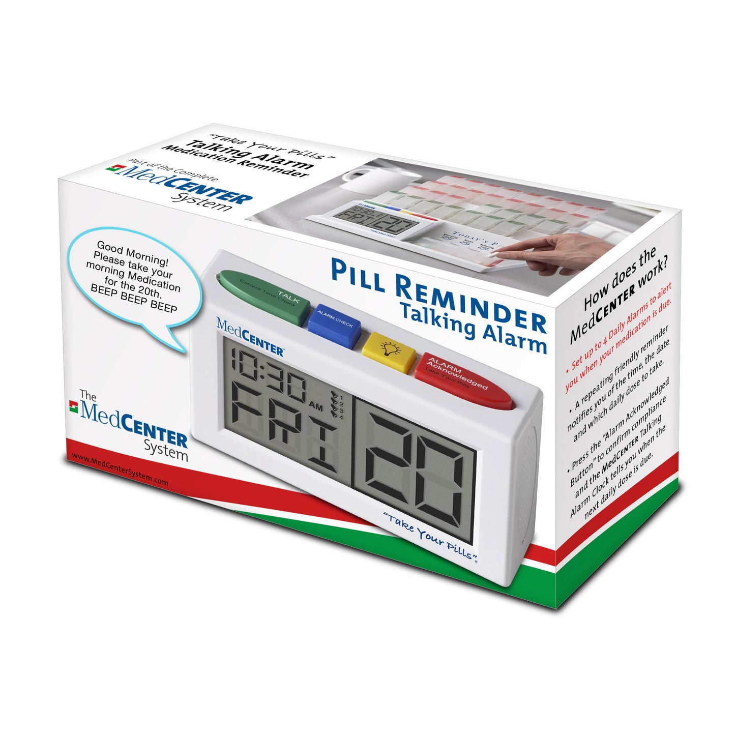 MedCenter Talking Alarm Clock