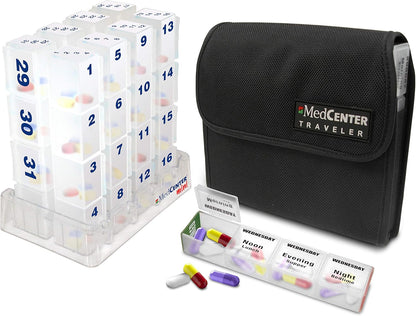 MedCenter Large Capacity Monthly and Weekly Travel Kit
