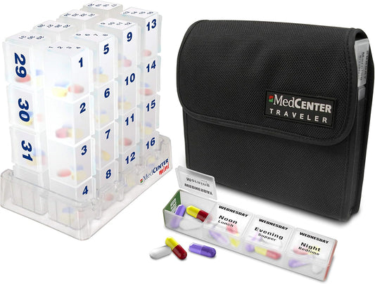 MedCenter Large Capacity Monthly and Weekly Travel Kit