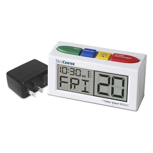MedCenter Talking Alarm Clock with Adapter
