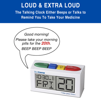 MedCenter Talking Alarm Clock