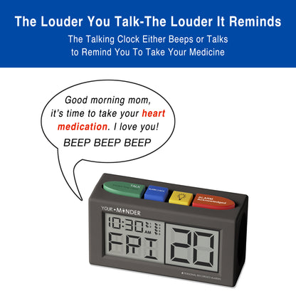 MedCenter Recording Alarm Clock with Adapter